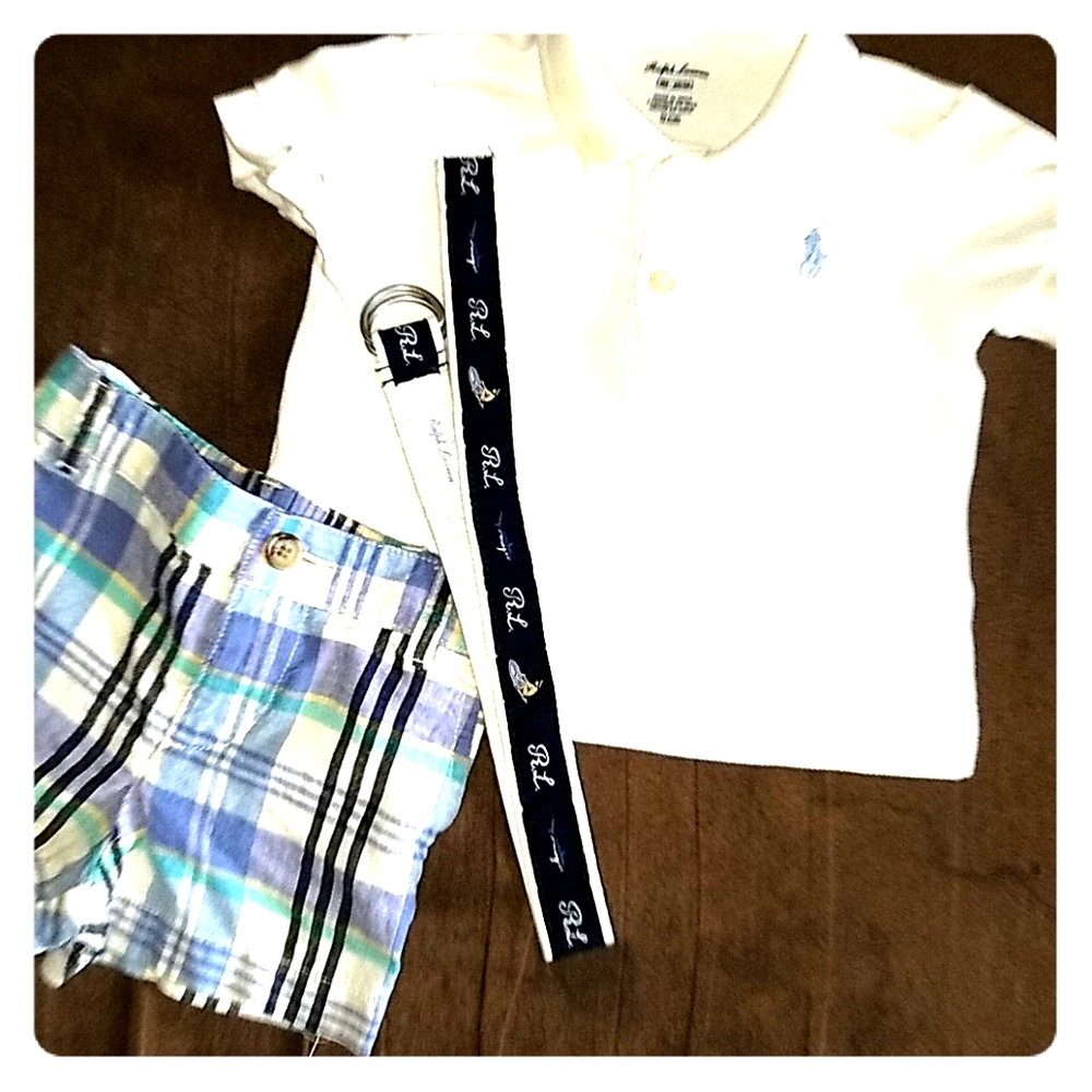 Shirt, shorts, belt